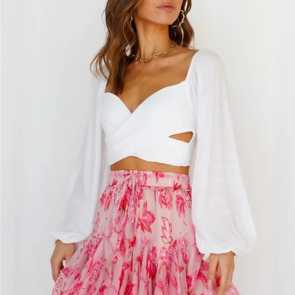 Swish it skirt - hello molly - Pink Floral Skirt - Picture 3 of 6